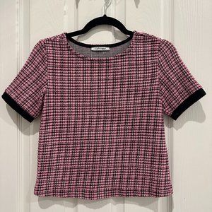 Pink Zara tweed shirt